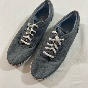 Vans Sneakers Women’s 7 lace up tennis shoes gray canvas shoes